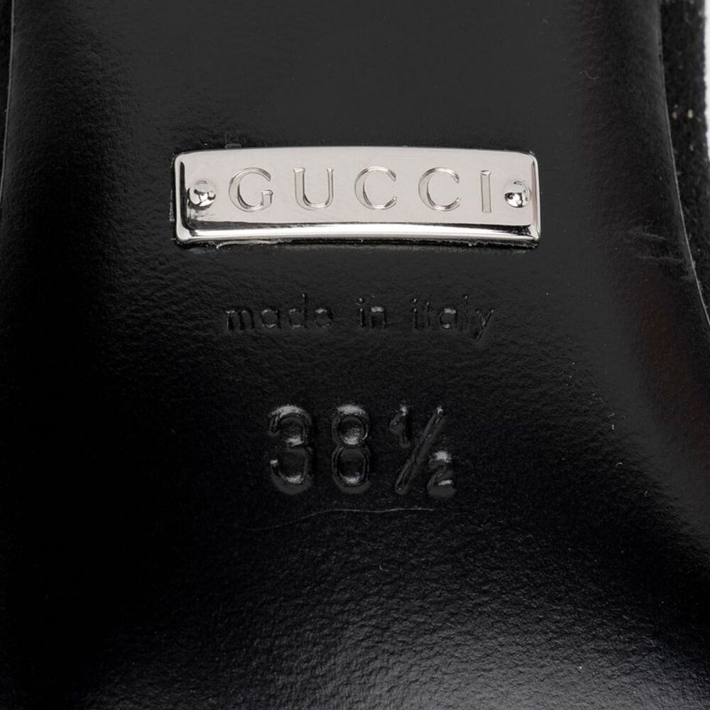Gucci Suede Crystal Mallory Sandals - Size 8.5 / 38.5 - Picture 6 of 7
